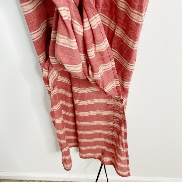 striped linen shirt dress